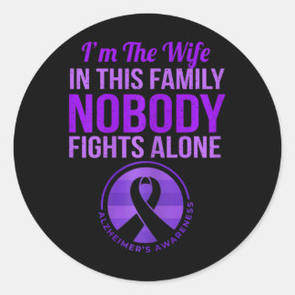 Kvinnlig fru Ingen kämpar mot Ensam Heimerheimers' Runt Klistermärke