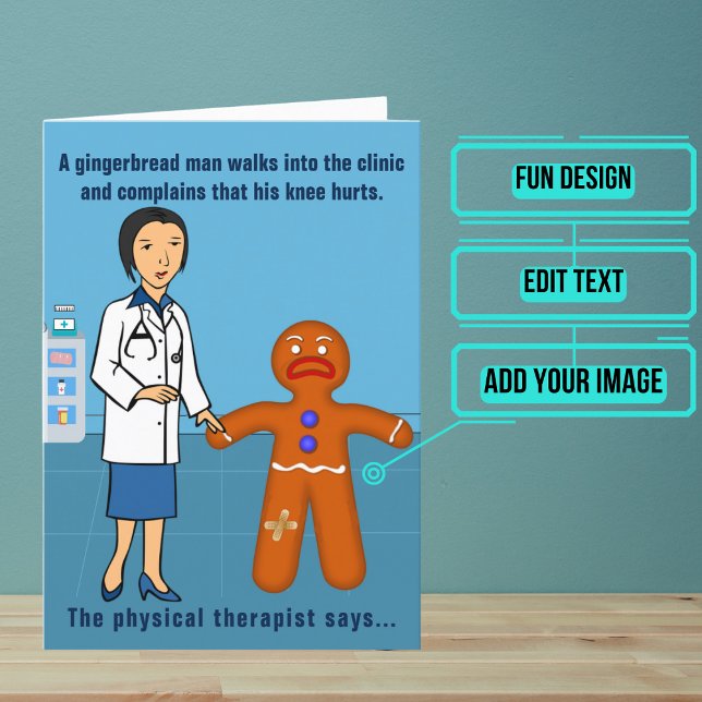 Kvinnlig fysikterapeut Funny födelsedagsdesign 3 Kort (Looking for the perfect card for that talented physical therapist friend of yours?)