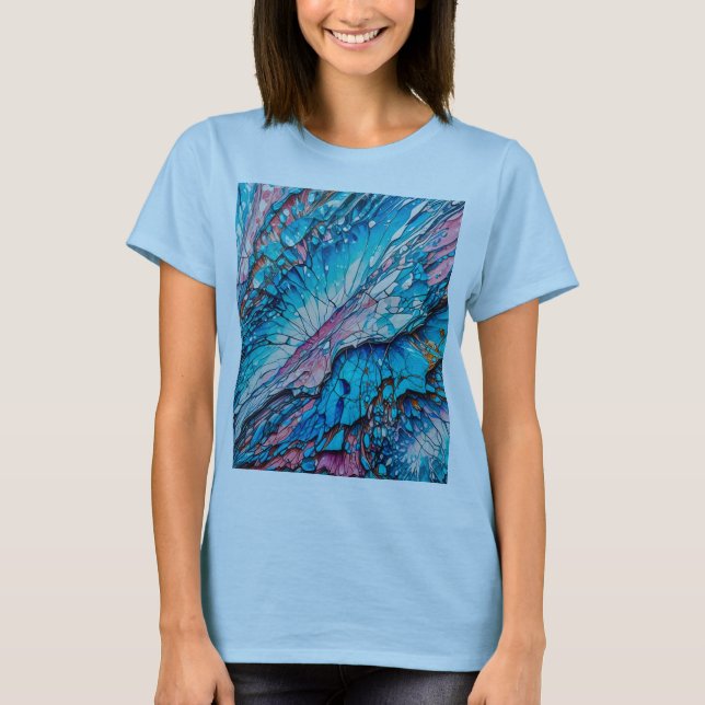 Kvinnlig grundt-shirt t shirt (Framsida)