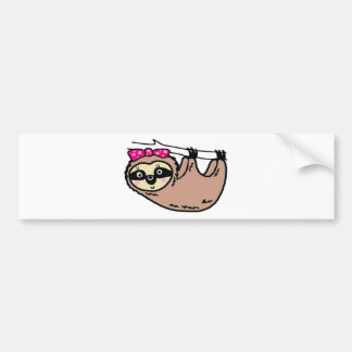 Kvinnlig gullig sloth bildekal
