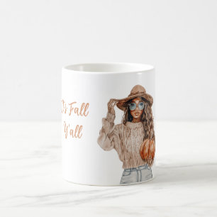 Kvinnlig Hatt Pumpa Det Är Höst Grabbar Kaffemugg