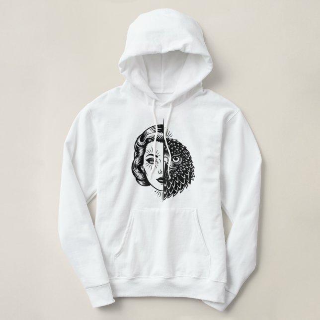 Kvinnlig hök tatuering flash t shirt (Design framsida)