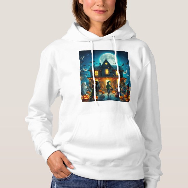 Kvinnlig hoodie Halloween T Shirt (Framsida)