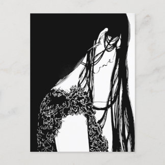 Kvinnlig illustration del 1 vykort