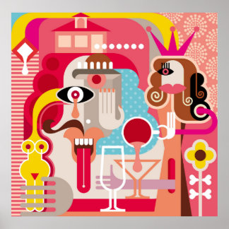 Kvinnlig illustration. Modern bra konst,a Poster