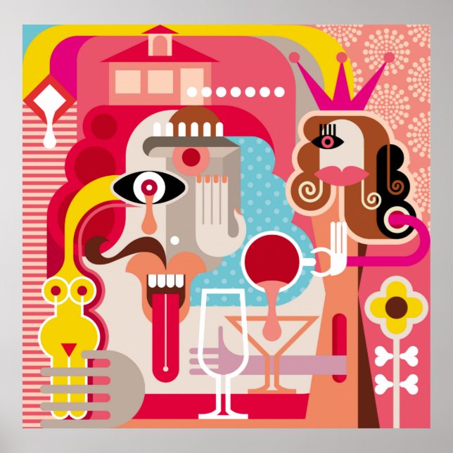 Kvinnlig illustration. Modern bra konst,a Poster (Framsidan)