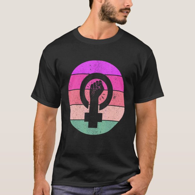 Kvinnlig jämställdhet Kvinnlig symbol för ökad mak T Shirt (Framsida)