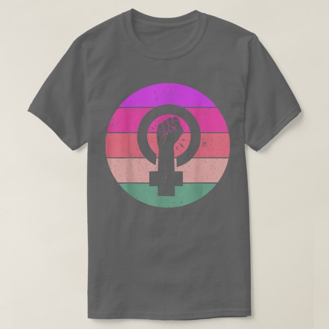 Kvinnlig jämställdhet Kvinnlig symbol för ökad mak T Shirt (Design framsida)