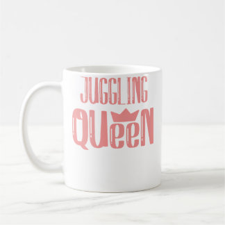 Kvinnlig jongleringsdrottning kaffemugg