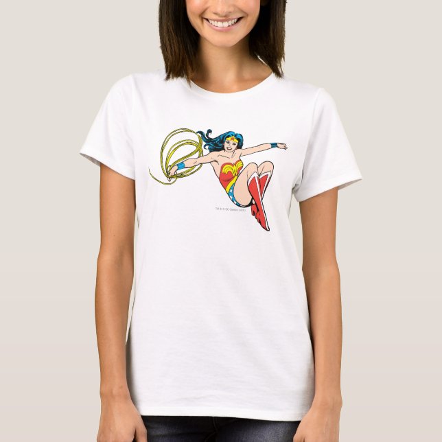  kvinnlig jumping tee shirt (Framsida)