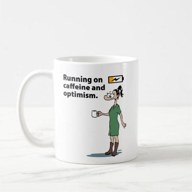 Kvinnlig kaffedrickare kaffemugg (Vänster)