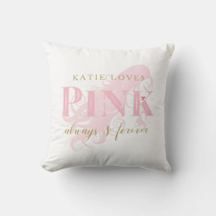 Kvinnlig kärlek Rosa för evigt Kvinnlig Silhuett o Kudde