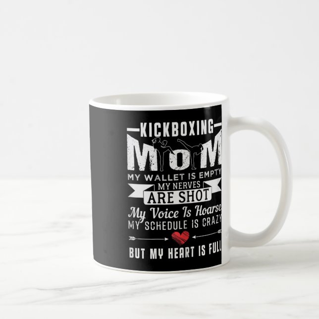 Kvinnlig Kickboxning Mamma Kickboxare Roliga Citat Kaffemugg (Höger)