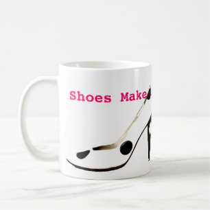 Kvinnlig kickmode skor kaffemugg