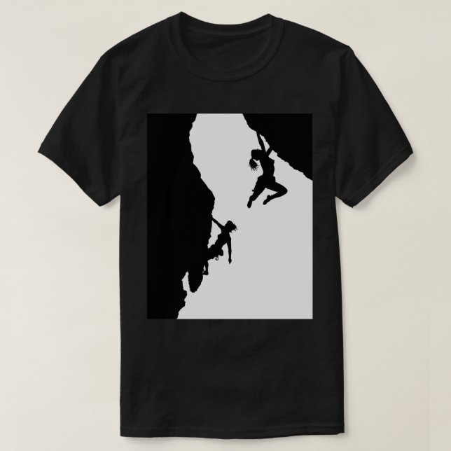 Kvinnlig klättergrafik i sten t shirt (Design framsida)