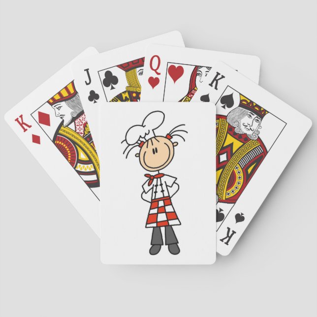 Kvinnlig kock casinokort (Baksidan)