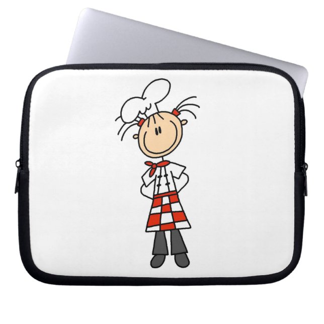 Kvinnlig kock laptop sleeve (Framsidan)