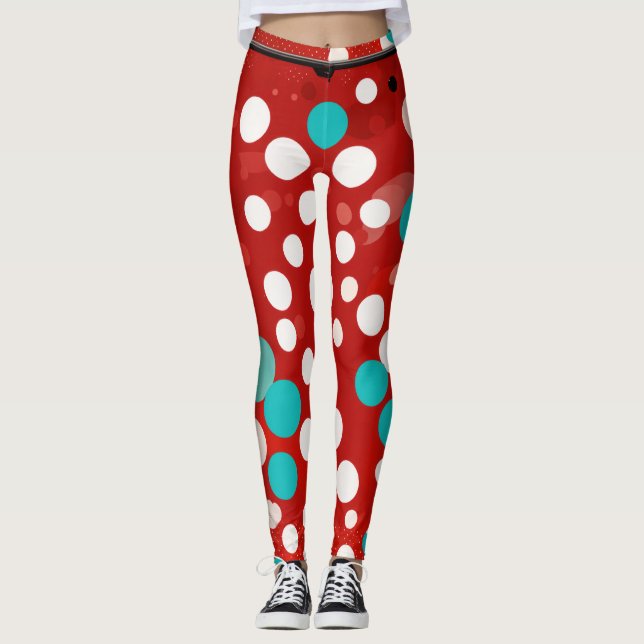 kvinnlig könsstympning med röda folkapunkter leggings (Framsida)