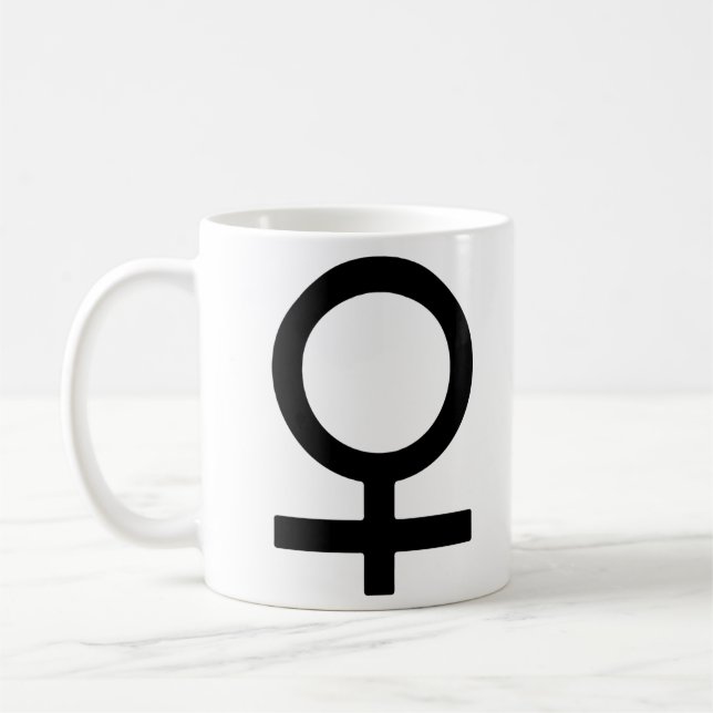 Kvinnlig könssymbol kaffemugg (Vänster)