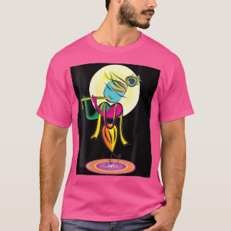 Kvinnlig konstnärlig, färgstark Lord Shri Krishna T Shirt