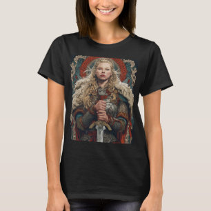 kvinnlig krigarkvinnlig viking t shirt