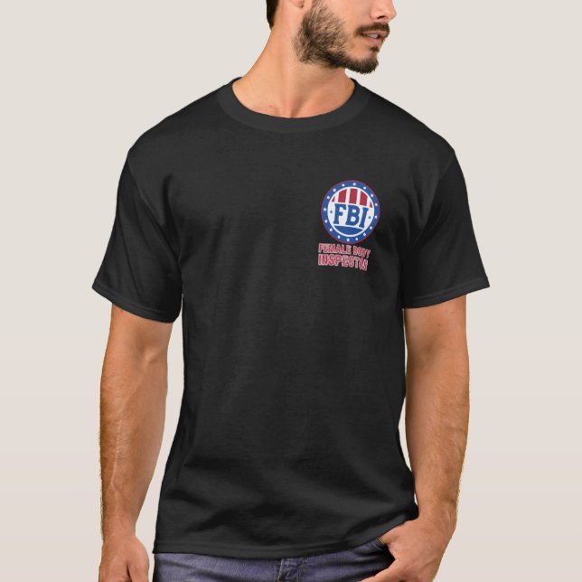 Kvinnlig kroppsinspektör FBI Parody Minimalist T Shirt (Framsida)