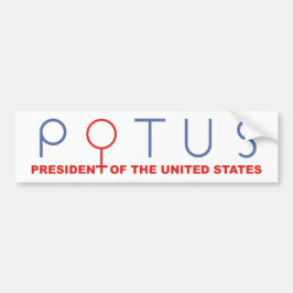 Kvinnlig kvinna för president för bildekal