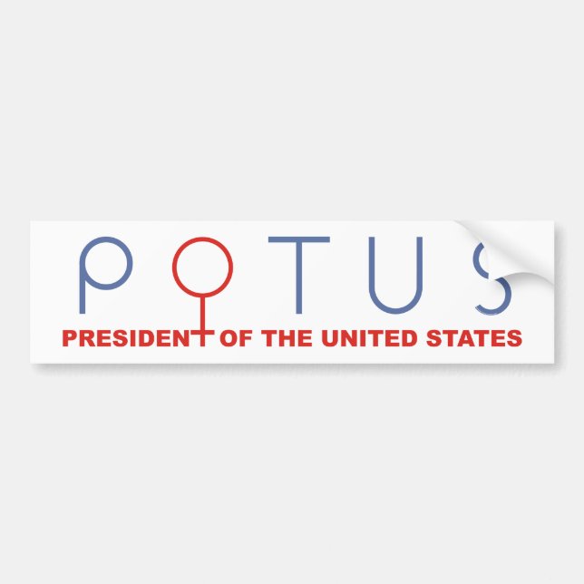 Kvinnlig kvinna för president för bildekal (Framsidan)