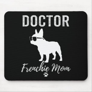 Kvinnlig läkare Frenchie Mamma Tröja Rolig Hund Äl Musmatta
