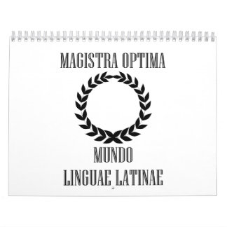 (Kvinnlig) latinsk lärare för världsmästare, Kalender