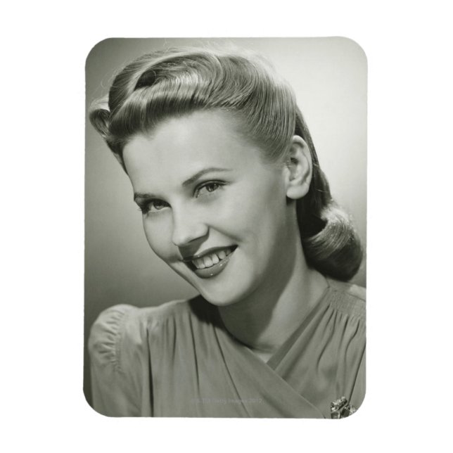 Kvinnlig leende 2 magnet (Vertikal)