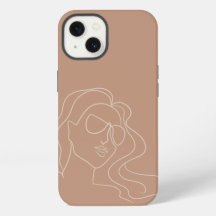 kvinnlig linjekonst iPhone-fodral