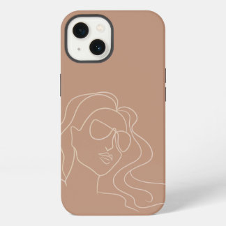kvinnlig linjekonst iPhone-fodral