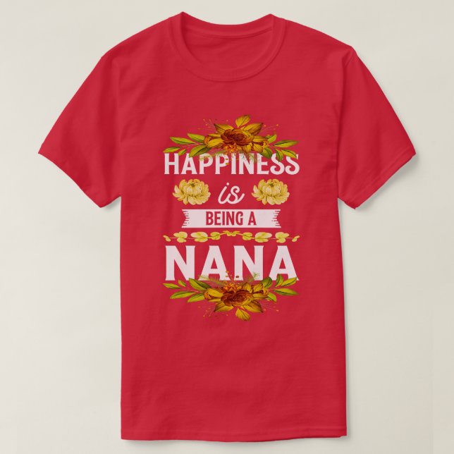 Kvinnlig lycka är en Nana farmor Premi T Shirt (Design framsida)
