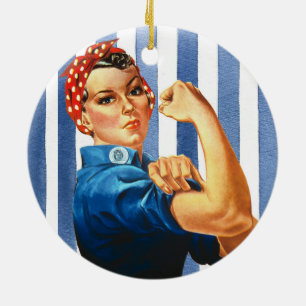 Kvinnlig makt julgransprydnad keramik