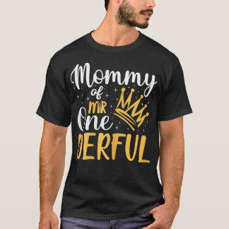 Kvinnlig Mamma till Onederful 1:e födelsedag Party T Shirt