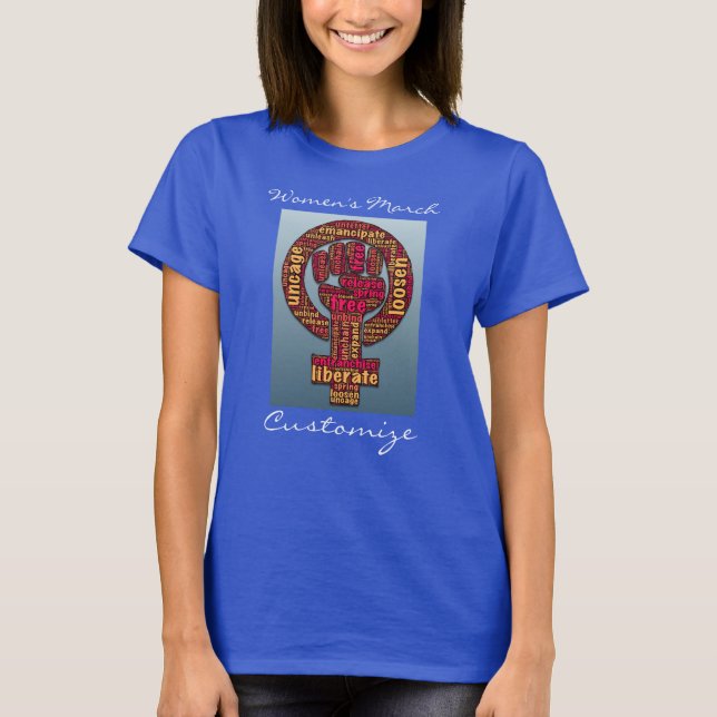 Kvinnlig marsch 2017 HBT-QIA T-Shirt (Framsida)