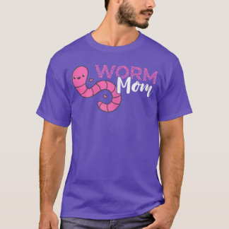 Kvinnlig maskodlare mamma Vermiculture Rödmask T Shirt