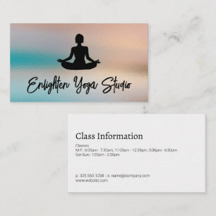 Kvinnlig meditering   Bakgrund för Abstrakt Shimme Visitkort