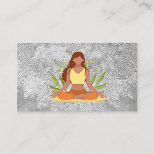 Kvinnlig meditering Tribal Mönster Visitkort