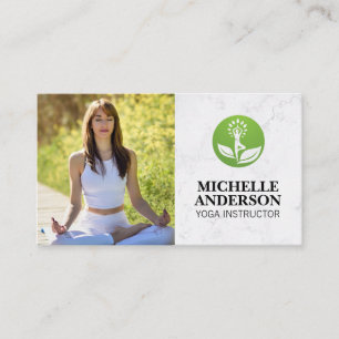 Kvinnlig meditering Yoga Visitkort