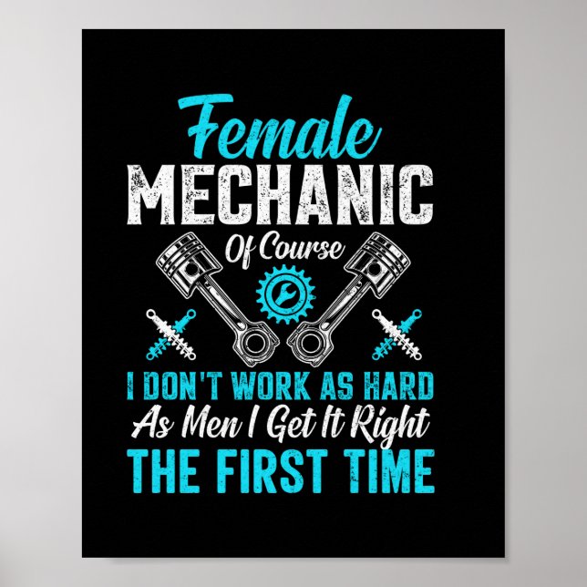Kvinnlig mekanisk poster (Framsidan)