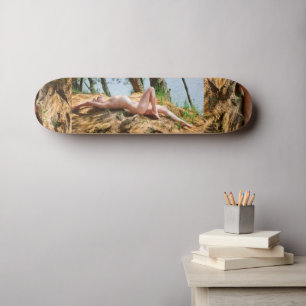 Kvinnlig modell Sunbad Thunder_Cove Mini Skateboard Bräda 18,5 Cm