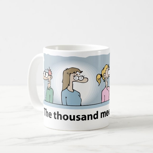 Kvinnlig möteszombie kaffemugg (Framsida vänster)