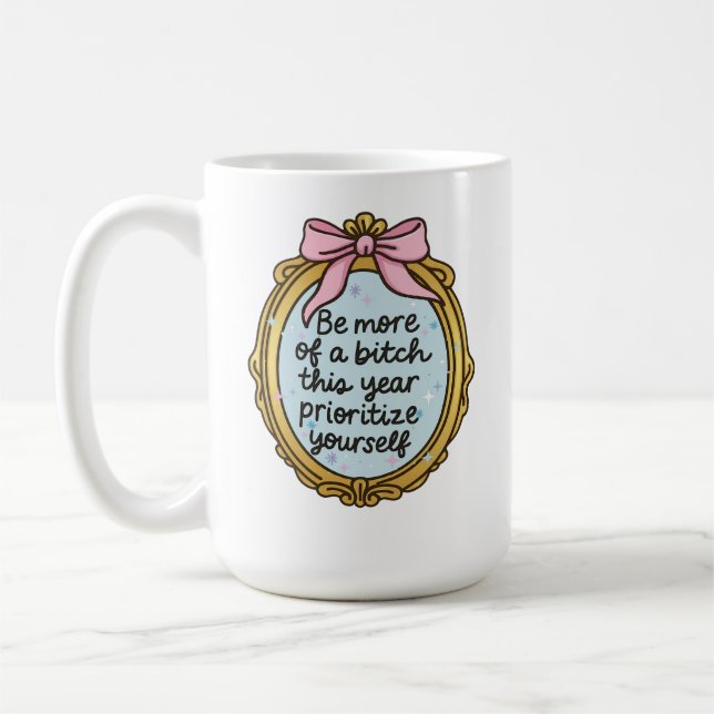 Kvinnlig Motiverande Citat Självkärlek Kaffemugg (Vänster)