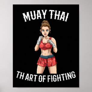 Kvinnlig Muay Thai-kämpe - Thai-boxning Mma Poster
