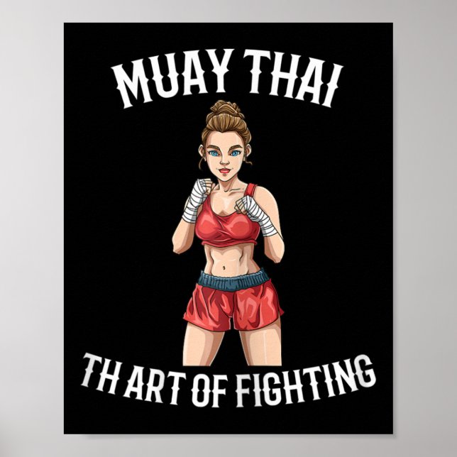 Kvinnlig Muay Thai-kämpe - Thai-boxning Mma  Poster (Framsidan)