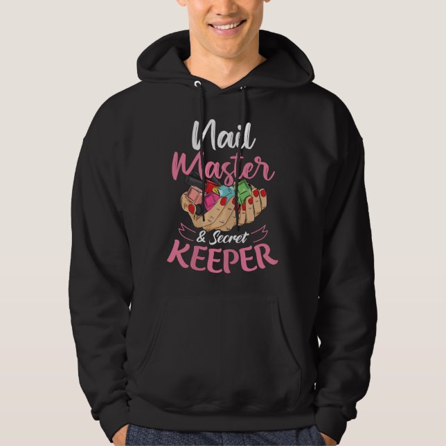 Kvinnlig nageltekniker för en manikyrister  hoodie (Framsida)