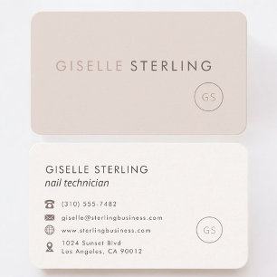 Kvinnlig Nageltekniker Professionell Visitkort