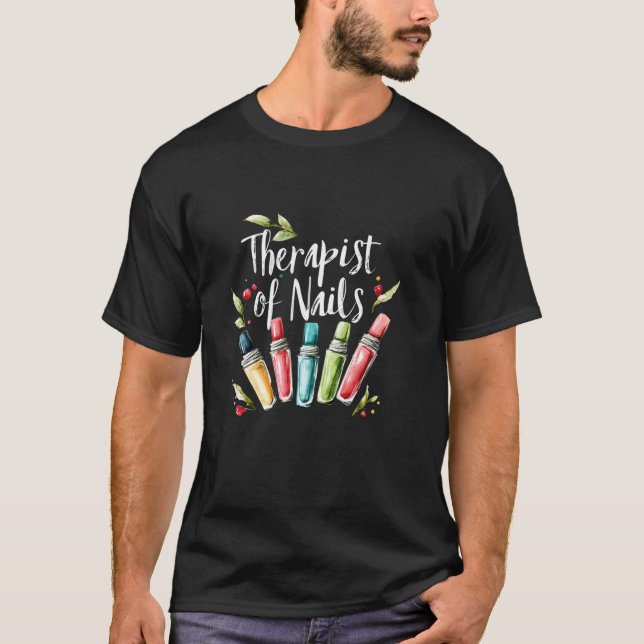 Kvinnlig nagelterapeut t shirt (Framsida)
